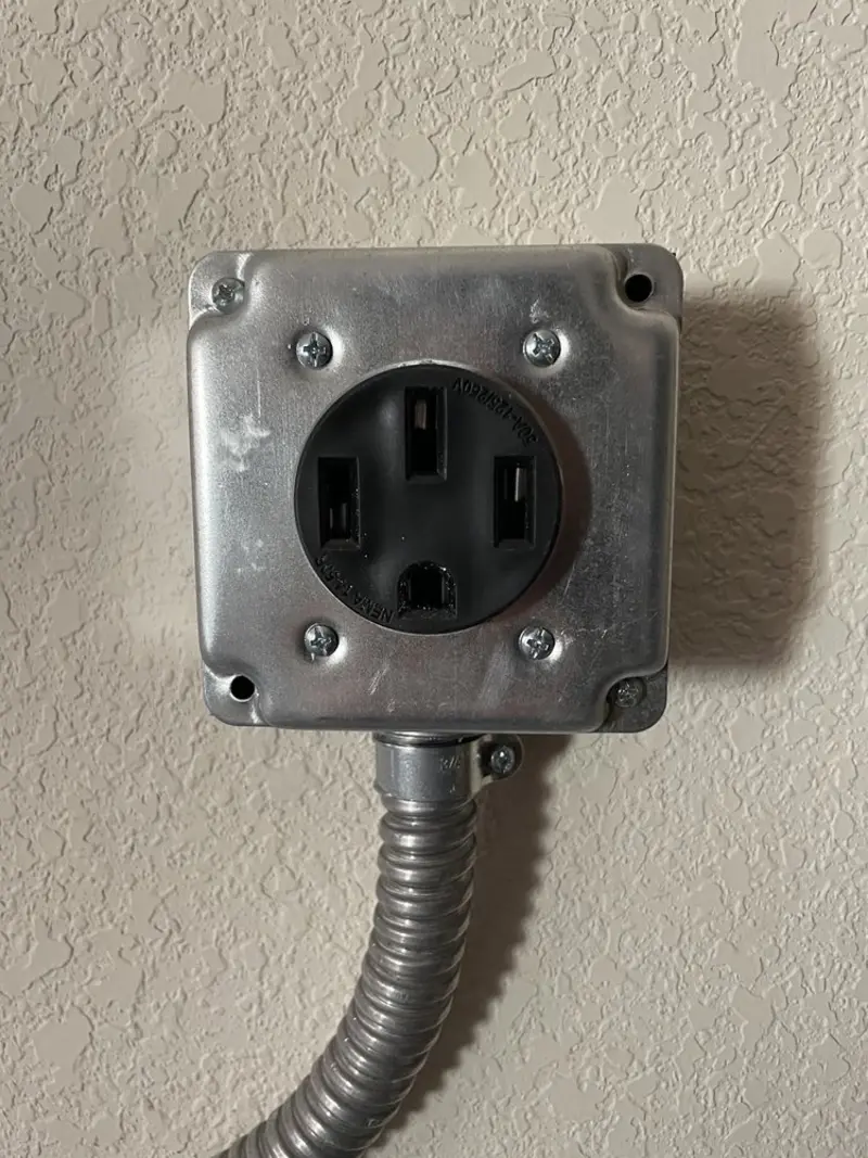 NEMA 14-50 outlet installed for Smart Home Electrical in Hammond
